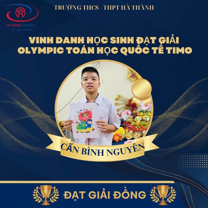 GIẢI THƯỞNG TẠI KỲ THI OLYMPIC TOÁN HỌC QUỐC TẾ TIMO 2024- 2025